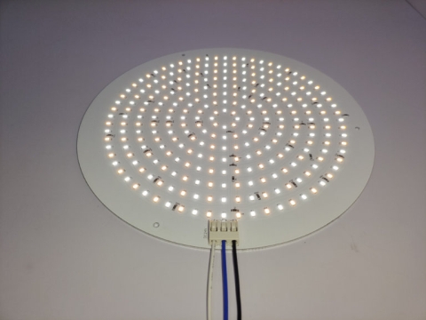 Round dual color LED panel
